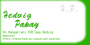 hedvig papay business card